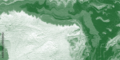Abstract marbled texture with swirling patterns in deep green and bright white, resembling natural stone or fluid art, perfect for backgrounds and design elements