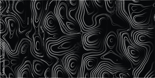 Abstract topographic contour lines pattern with gradient shading creating a sense of depth and organic flow on a dark background