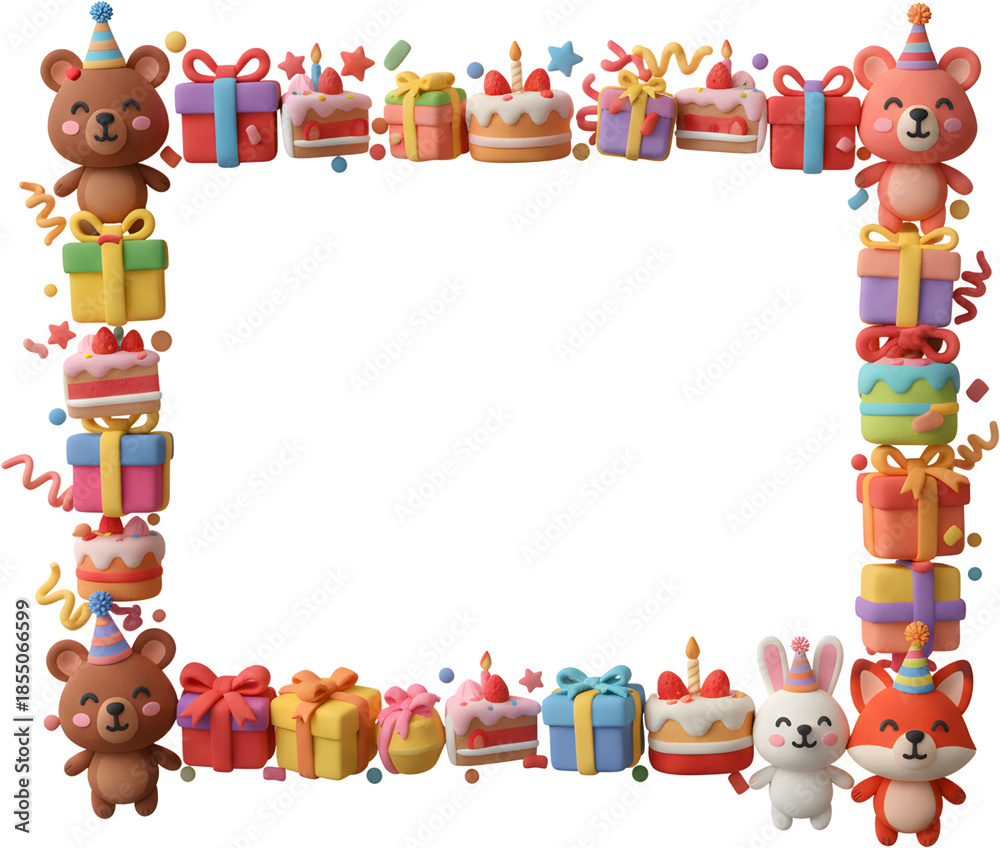 Fototapeta premium Happy Birthday Frame