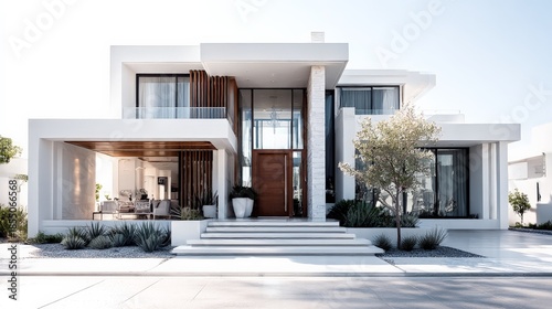 Modern Living Room Interior with Fireplace in Luxury Contemporary Home Residential Architecture and Elegant Real Estate Design