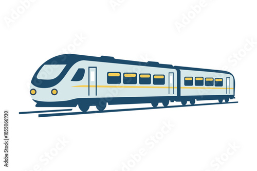train on a white background