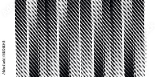 Black and white Halftone Fade Backdrop. Distressed Points Overlay.Abstract broken lines style halftone banner design template. Vector background. Distressed overlay Vector grunge halftone background. 