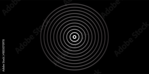 Seamless circular lines pattern radio wave background, radio wave illustration background.