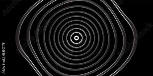 Seamless circular lines pattern radio wave background, radio wave illustration background.