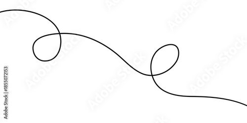 simple black curly line design for banner poster background.