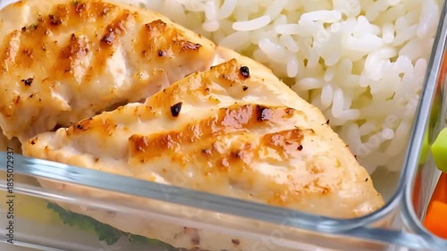 Gesunde Mahlzeit im Meal-Prep-Box