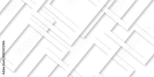 Abstract vector gray and white tech technology transparent square rectangle shape. seamless geometry paper triangle background. Space design concept. Decorative web layout template banner design.