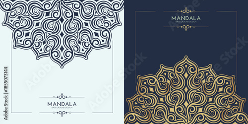 Elegant Decorative Mandala Background Template with Ornamental Round Design