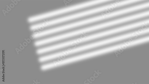 Window shadow overlay effect on wall. Realistic transparent blurred gray shadow of window for stationary mockups, posters, wall art, design presentation. Decorative elements. Vector illustration.