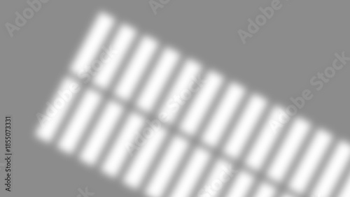 Window shadow overlay effect on wall. Realistic transparent blurred gray shadow of window for stationary mockups, posters, wall art, design presentation. Decorative elements. Vector illustration.
