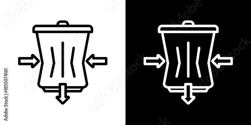Waste Reduction Icon Set Vector Collection Isolated In Black And White