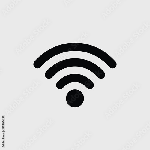 wi fi symbol icon on white background.