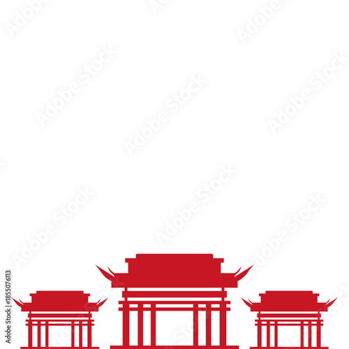 silhouettes of places of worship