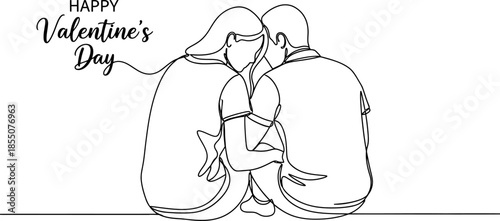 happy valentines day couple sitting together in love and affection  romantic relationship