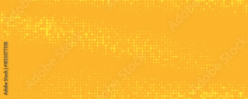 Dots halftone yellow color pattern gradient grunge texture background. Dots pop art comics sport style vector illustration