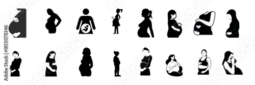 Pregnant woman silhouette