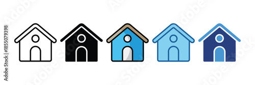 House  Icon Set Multiple Style Collection