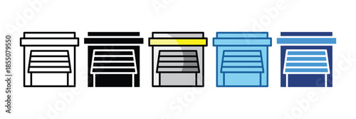 Garage  Icon Set Multiple Style Collection