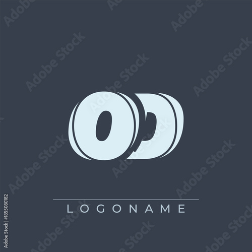 A sophisticated and professional logo design featuring the initials OD in a bold sans serif typeface suitable for various business branding purposes