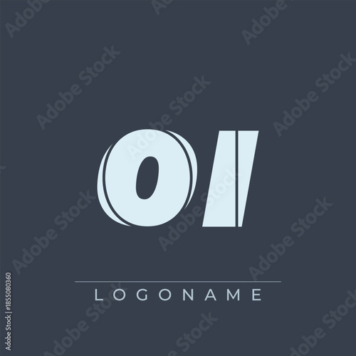 A sophisticated and professional logo design featuring the initials OI in a bold sans serif typeface suitable for various business branding purposes