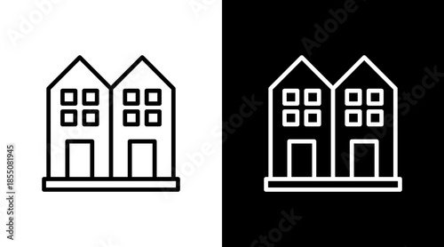 Condo  White Icon Set Design