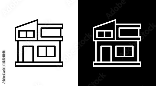 Villa  White Icon Set Design