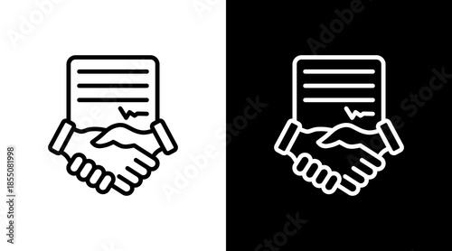 Contract  White Icon Set Design