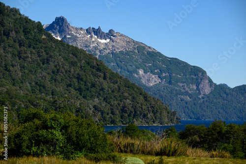 Majestic Andes Mountains Overlooking Tranquil Lake