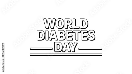World Diabetes Day text graphic with a white background.