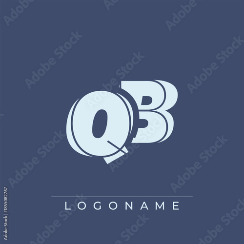 A sophisticated and professional logo design featuring the initials QB in a bold sans serif typeface suitable for various business branding purposes