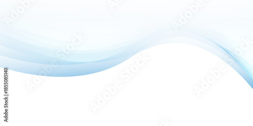 Soft Blue Wave Abstract Background With Flowing Curves And Light Gradient For Digital Design Projects