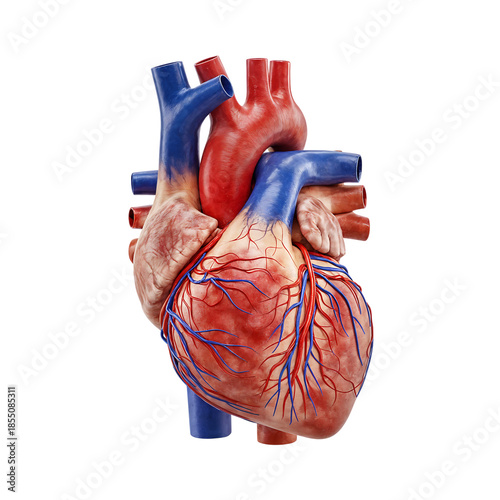 Detailed Realistic 3D Human Heart Anatomy Model