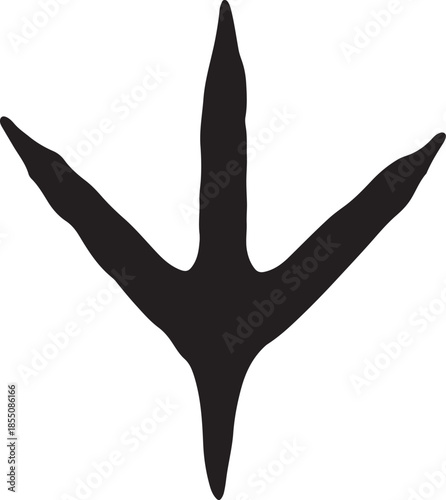 silhouette bird paw print