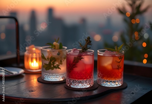 A Tranquil Evening of Sunset Cocktails Above the City