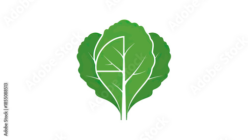 Green Leaf Logo Design, Organic Symbol, Health and Nature Concept