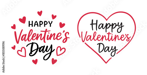 Romantic Valentine Lettering Collection with Cute Heart