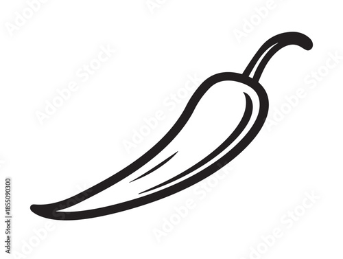 Gorgeous chili icon with dynamic hot flavor energy