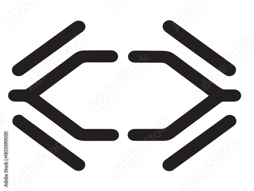 Elegant programming symbol with clean logical line design