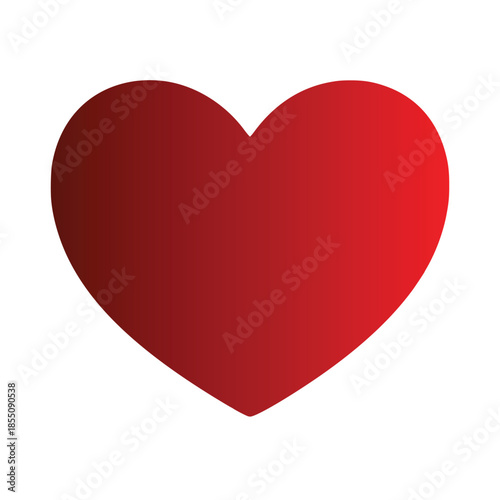 Free Download Illustration of Deep Red Heart Symbol for Love and Affection with Gradient - GFXLoad