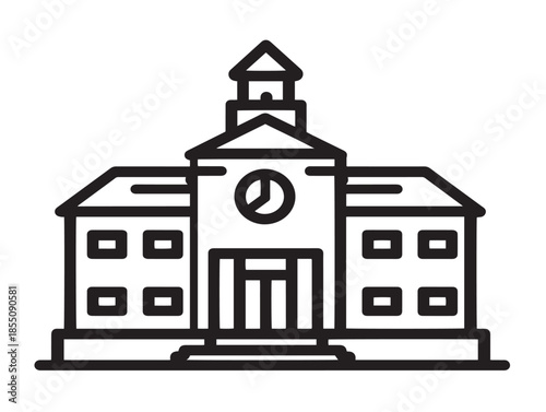 Beautiful college illustration symbolizing education and learning