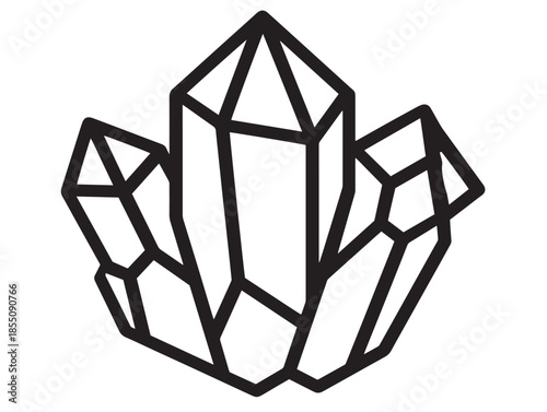 Gorgeous crystal illustration with elegant mystical appearance