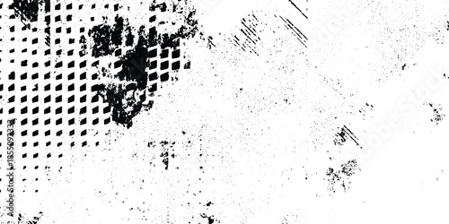 Abstract vintage stone, concrete, dirt, noise surface pattern. Grunge halftone background Vector, black and white error glitch art design grunge background Dot pop art comic sport style vector .