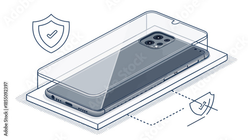 Protective phone case with shield icon for secure mobile protection