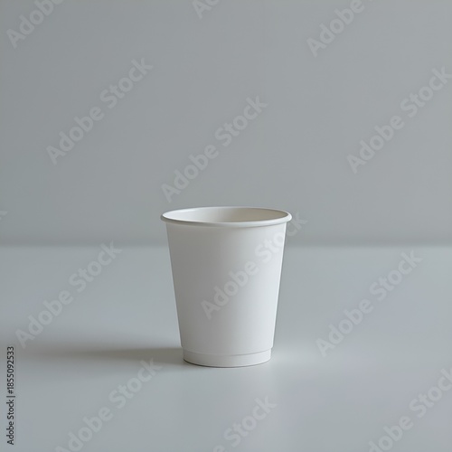 White coffee cup mockup. 3d white cup.


