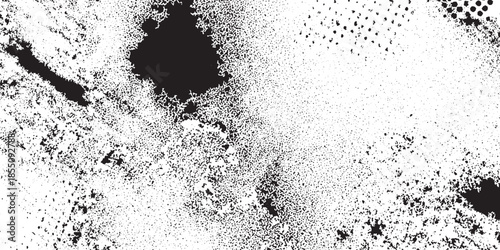 Abstract vintage stone, concrete, dirt, noise surface pattern. Grunge halftone background Vector, black and white error glitch art design grunge background Dot pop art comic sport style vector .