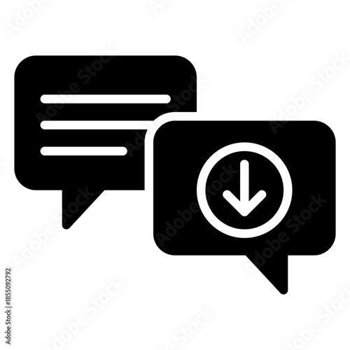 message download solid icon