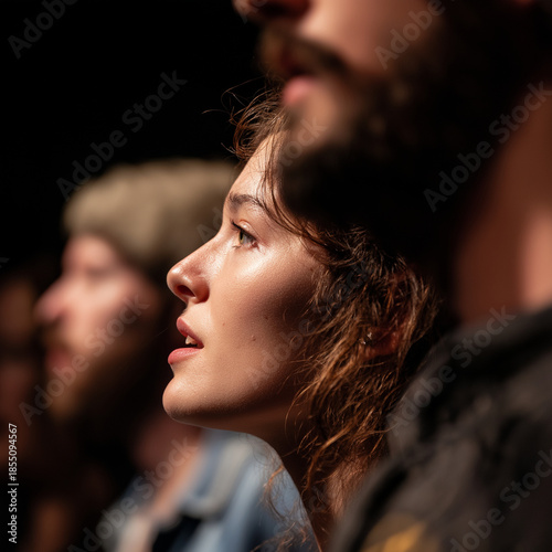 young people singing