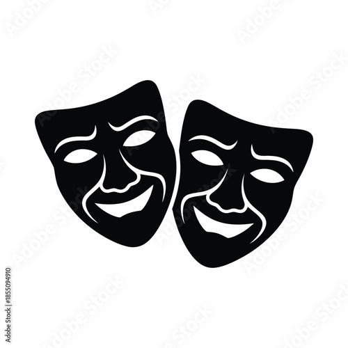 Theater masks representing comedy and tragedy