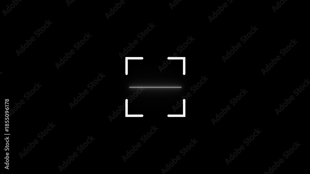 Obraz premium Animated neon biometric fingerprint icon symbolizing access control, identity protection, and secure interfaces. 