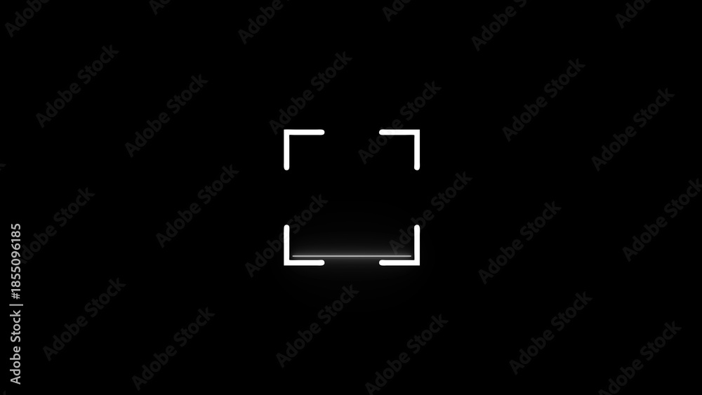 Obraz premium Glowing scanner fingerprint icon with neon style representing secure digital identity verification process. 